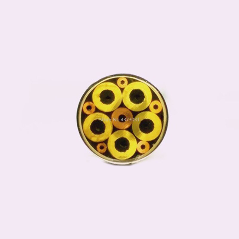 Remaches de alfiler de mosaico de 5mm para cuchillo, mango de tornillo decorativo, 9 tipos de , estilo exquisito, herramienta de mango de cuchillo de 9cm de longitud: Design 506