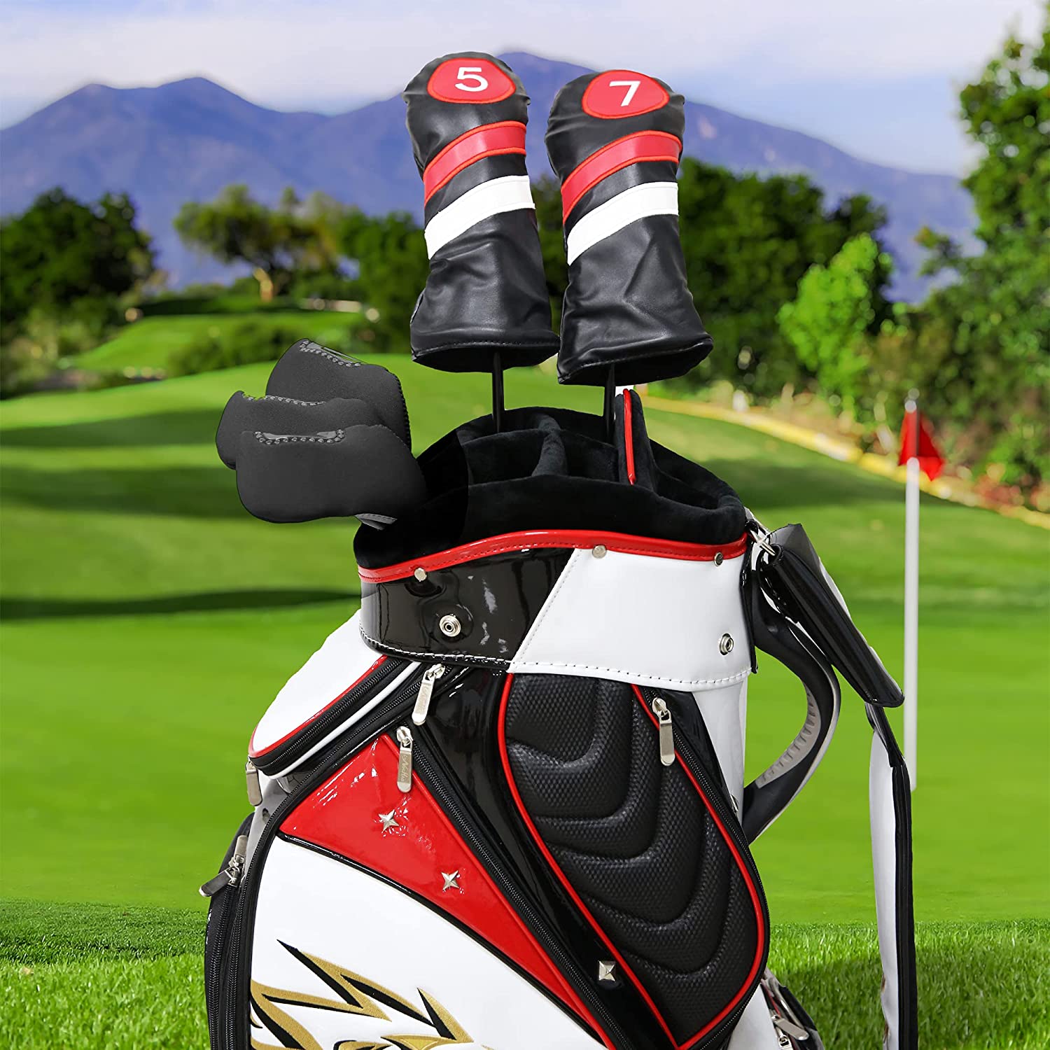 10pcs Golf Iron Head Covers Neoprene Golf Club Protector fits for Titleist Callaway Ping Taylormade See Through Window HeadCover