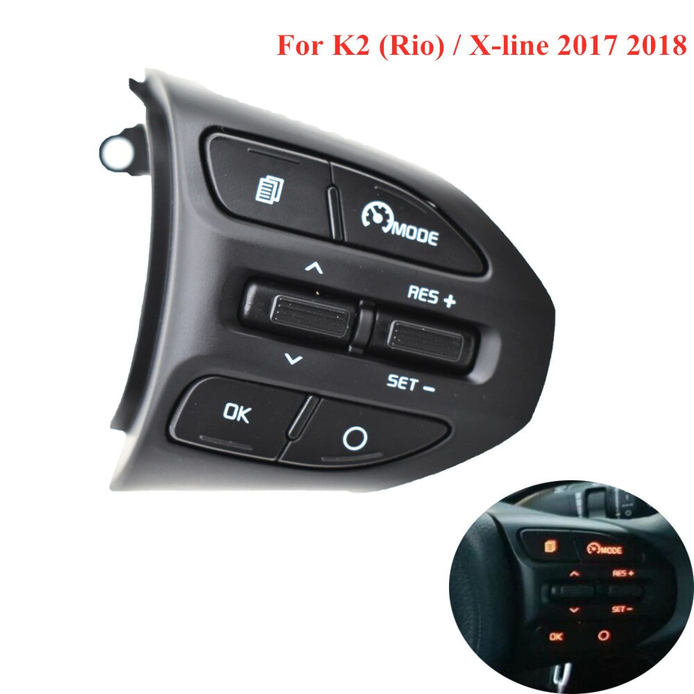 Multifunktionskontakt rat fartpilot volumen bluetooth knap til  k2 rio 4 kia rio x-line: Model b
