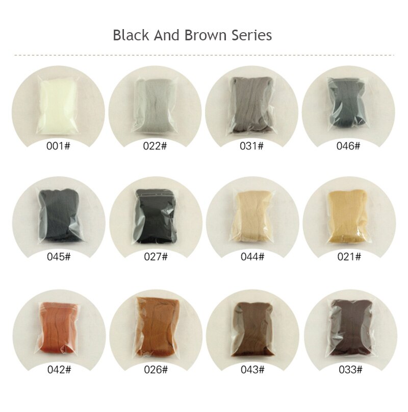 100% Merino Wool Felt 66s Staple Fiber For Filling Diy Toys Hollow ouate de remplissage 12pcs/lot