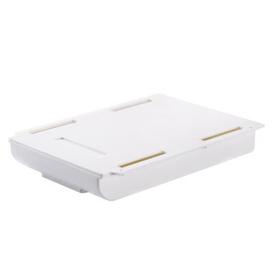 Zelfklevende pennenbak, bureau, tafel, opberglade, organizer, onderkast, zelfklevende opbergdoos voor onder de lade: L maat wit