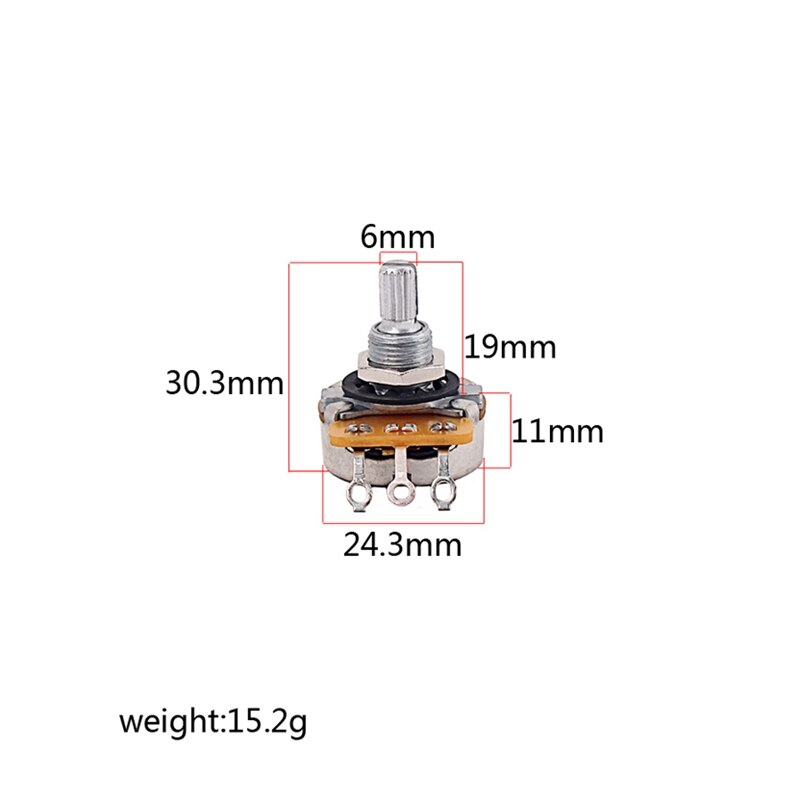 CTS Guitar Potentiometer 250K Copper Shaft Pot Effectively Reduce the Noise Scale More Accurately