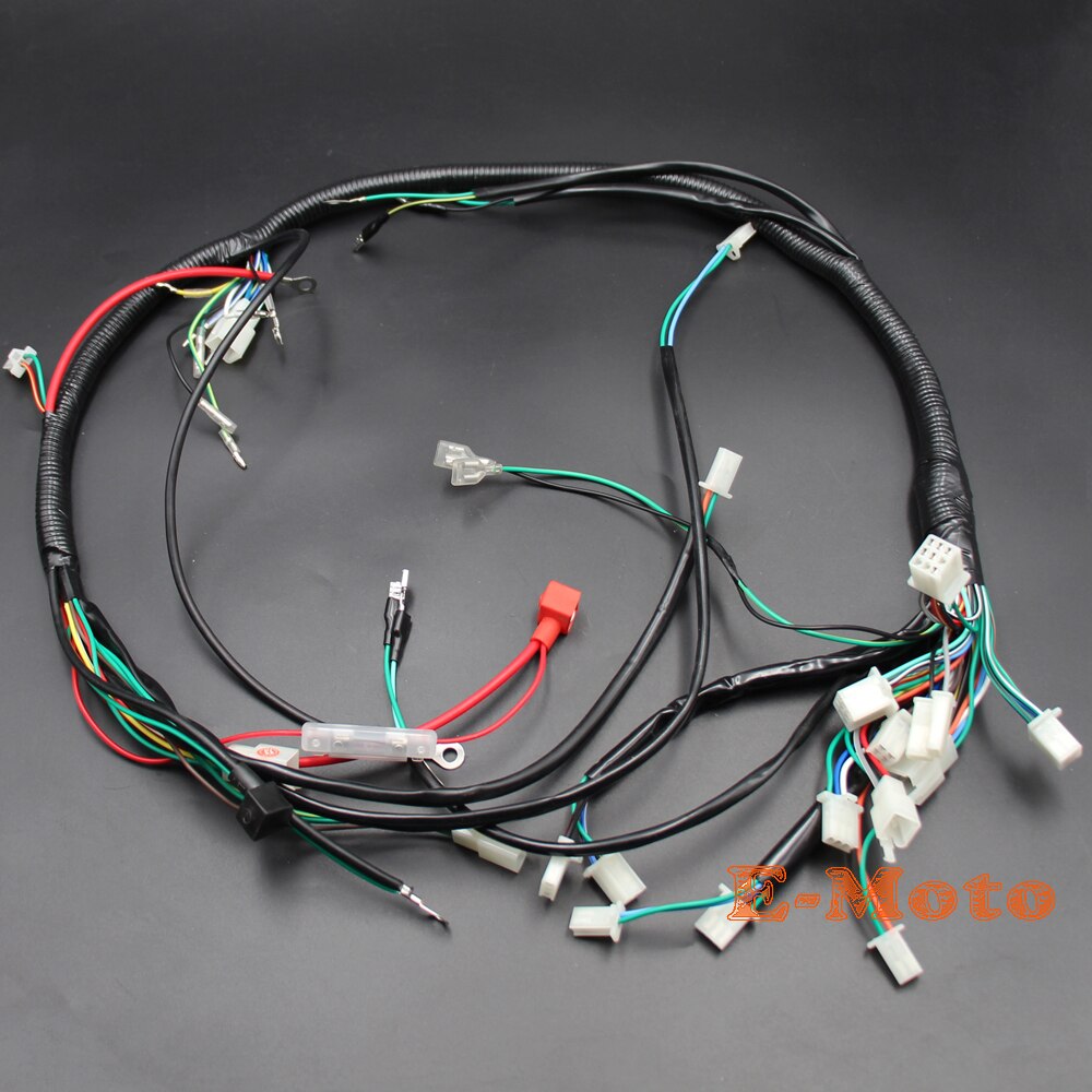 ZONGSHEN LONCIN LIFAN 150 200cc 250cc ATV GY6 Quad Full Electric Parts Wire Harness Loom Solenoid Coil Rectifier & Horn E-Moto