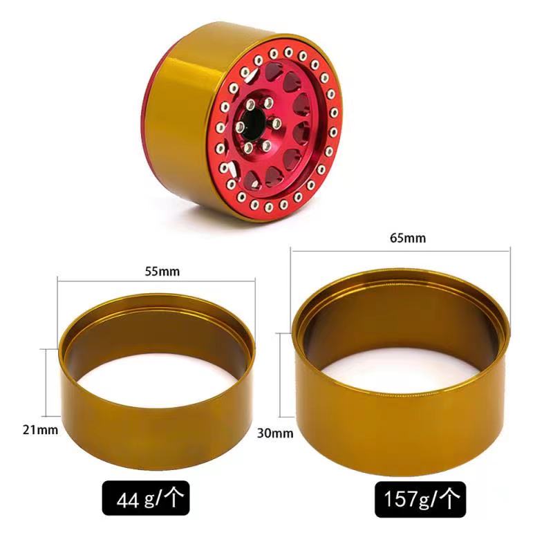 2 stücke 1,9 2,2 Gegengewicht Rad Hub Felge für 1/10 RC Raupe axial SCX10 90046 AXI03007 Traxxas TRX4 RedCat D90