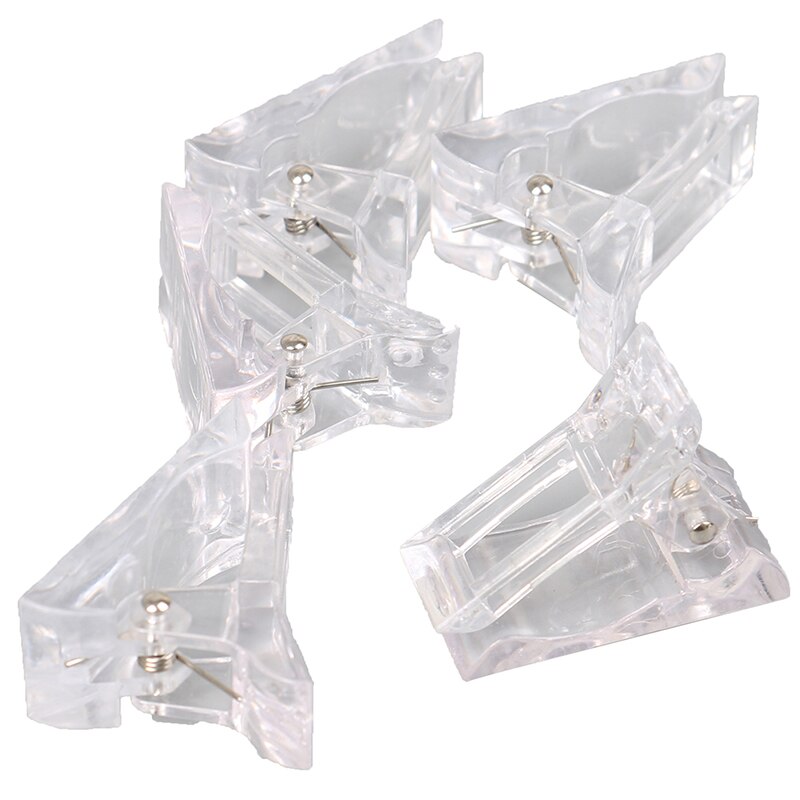 5pz pratici chiodi finti morsetto punte per unghie clip dito trasparente costruzione rapida gel estensione chiodo arte manicure attrezzo