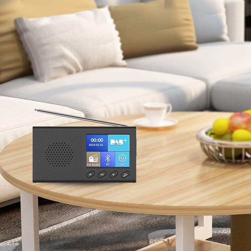 DAB Radio with 2.4 Inch Color LCD Screen Rechargeable Handheld Digital FM DAB MP3 Player Digital Tuner Broadcast