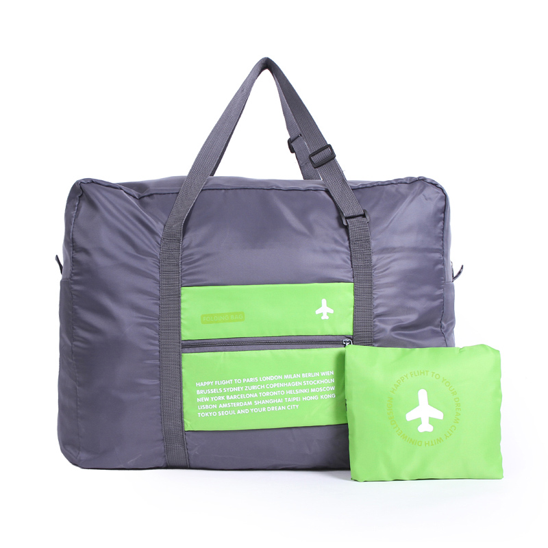 Reisetaschen Flugzeug aufbringen Faltbare Hohe kapazität weiche Polyester handtasche reisetasche Seesack reise gepäck internat tasche Neue: Grün