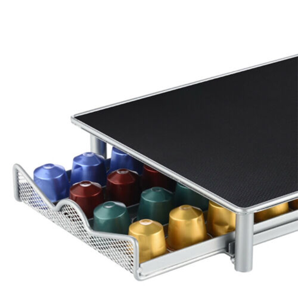 40 Pods Coffee Capsule Organizer Storage Stand Practical Coffee Drawers Capsules Holder For Nespresso Coffee Capsule Shelves