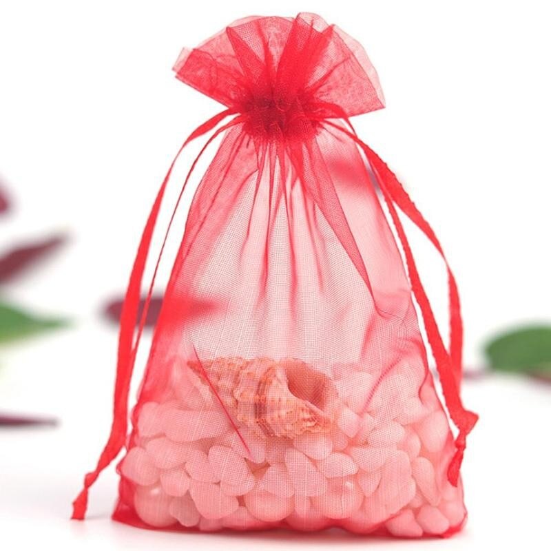 100PCS 7x9CM Candy Taschen Schmuck Verpackung Taschen Hochzeit Party Dekoration Drawable Taschen Tasche beutel