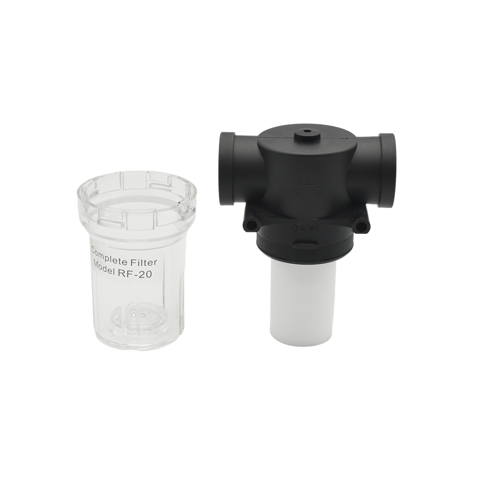 Vakuumfilter RF-15/20 Vakuumpumpenfilter mit großem Durchfluss, Unterdruck-Trennfilter, abnehmbar