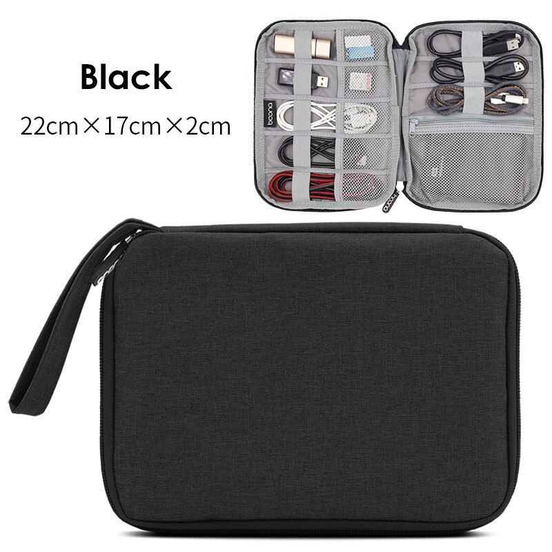 Grote Capaciteit Datakabel Opbergtas Reizen Elektronica Accessoires Organizer Pouch voor HDD Adapter Geheugenkaart Digitale Gadgets: 1