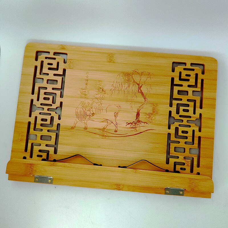 desktop wooden reading shelf