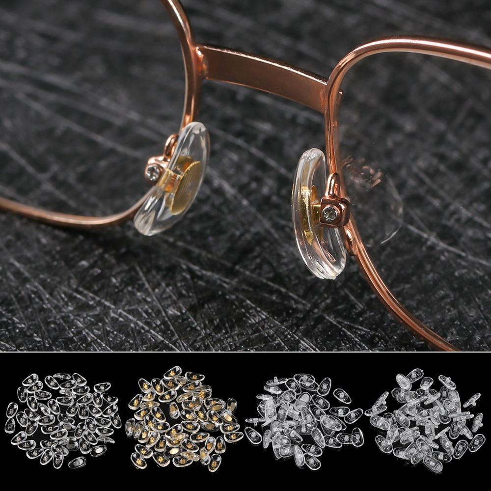 25 Paar Siliconen Neus Pads Schroef Extra Soft Brace Ondersteuning Pad Voor Bril Zonnebril Eyewear Accessoires S/L Maat