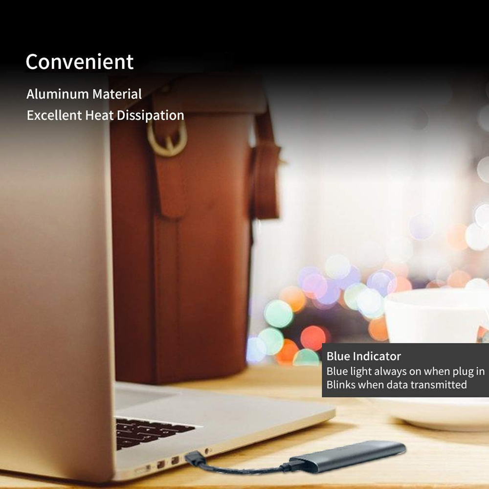 SSK Aluminum M.2 SATA SSD Enclosure Type-C External SSD Adapter Tool-Free Support UASP Trim for M.2 NGFF B Key/B+M Key PC Case