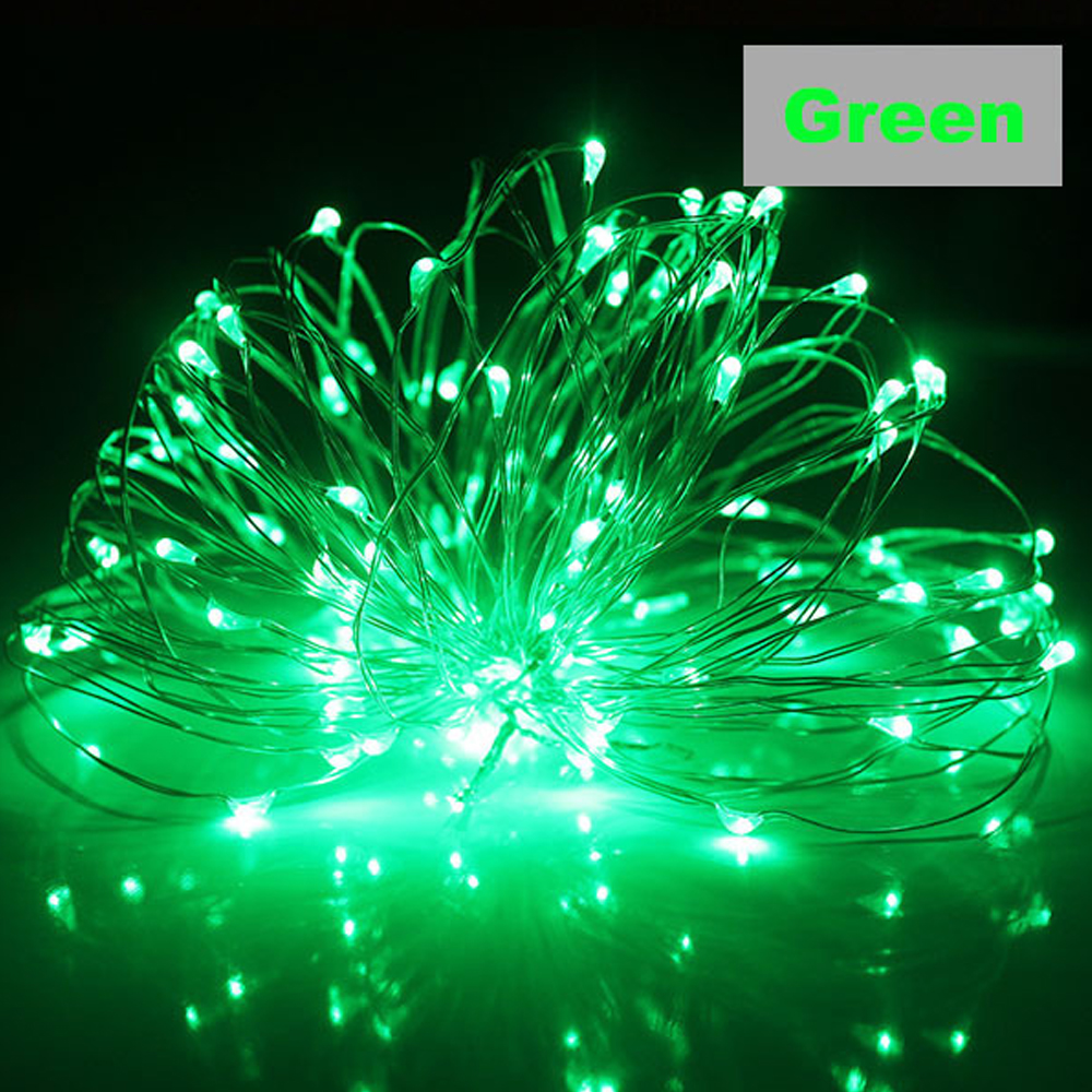 Guirnaldas de luces Led operadas por USB, 8 modos, guirnalda de luces LED de alambre de cobre IP65, guirnalda impermeable, decoración para de boda y Navidad DIY: Rojo / 300 W