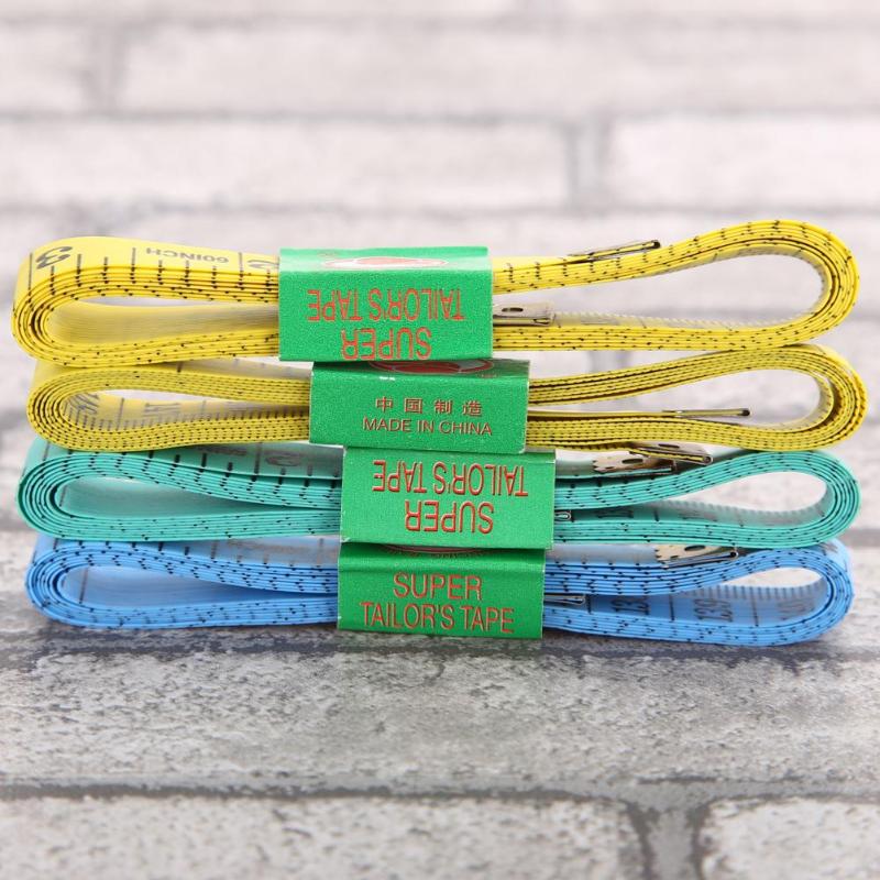 4pcs Measuring Ruler Sewing Tailor Tape Measure Soft Flat Sewing Ruler Meter Sewing Measuring Tape Random Color 60Inch 1.5M