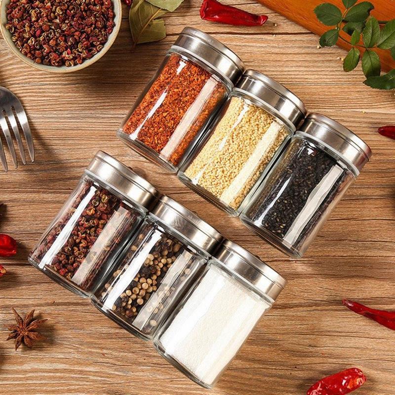 1Pc Glas Keuken Peper Spice Shaker Zout Kruiden Kan Cruet Kruiderij Fles Koffie Suiker Seal Pot Kruiden Shaker