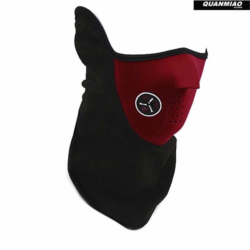 Fleece Fahrrad Hälfte Gesicht Maske Abdeckung Gesicht Haube Schutz Ski Radfahren Sport Im Freien Winter Hals Schutz Schal Warme Maske: Rot