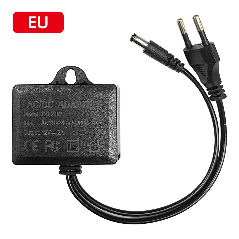 Cameravoeding DC12V2A Adapter Cameravoeding Waterdichte beveiligingsbewaking op hoge temperatuur Uithoudingsvermogen CCTV-cameralader