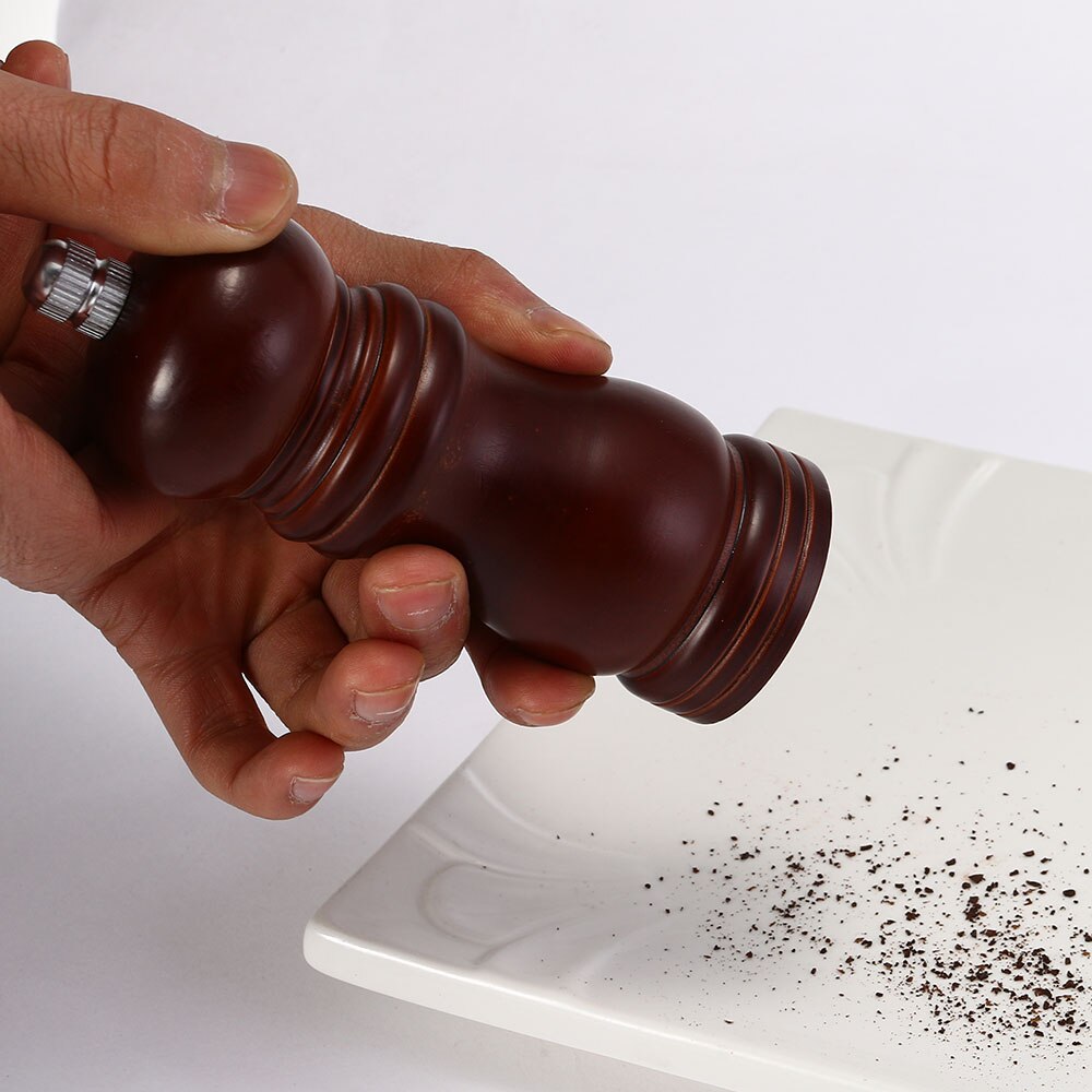 1 pieza de recipiente para condimentos, molinillo de pimienta de madera, salero y pimentero, especias de cocina, sal, molinillo de azúcar, herramientas para condimentar