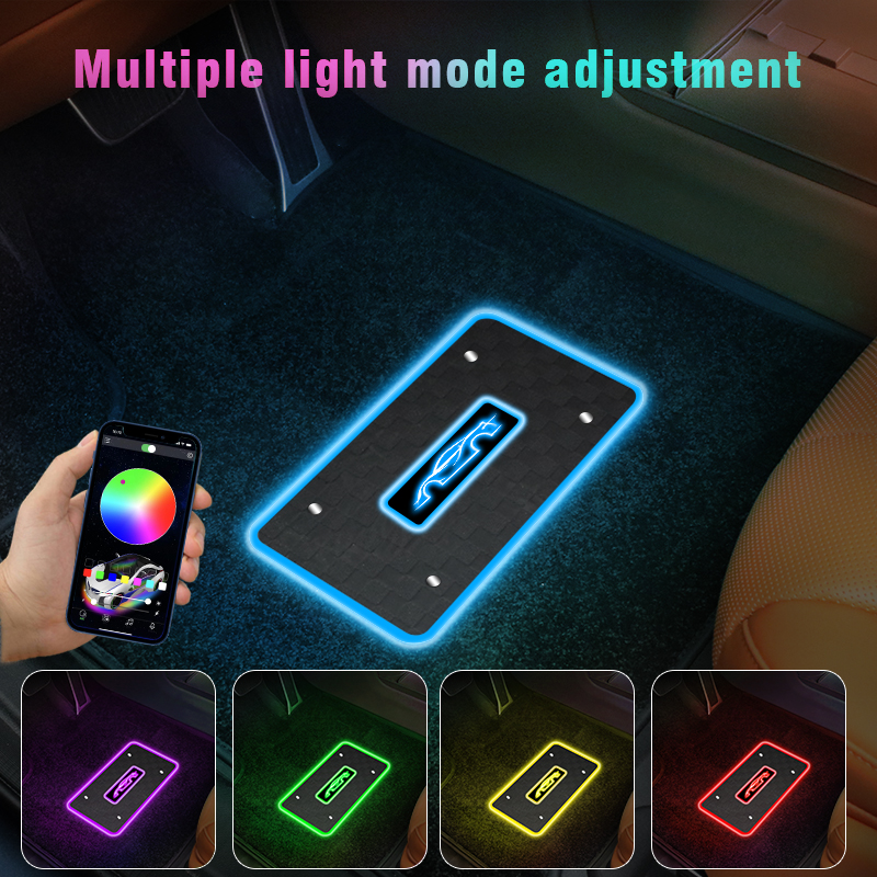 Luces ambientales interiores universales 2/4 en 1 para coche, 12V, 5V, aplicación sinfónica, 213 colores, alfombrillas Led para suelo de coche, accesorios de decoración de luz