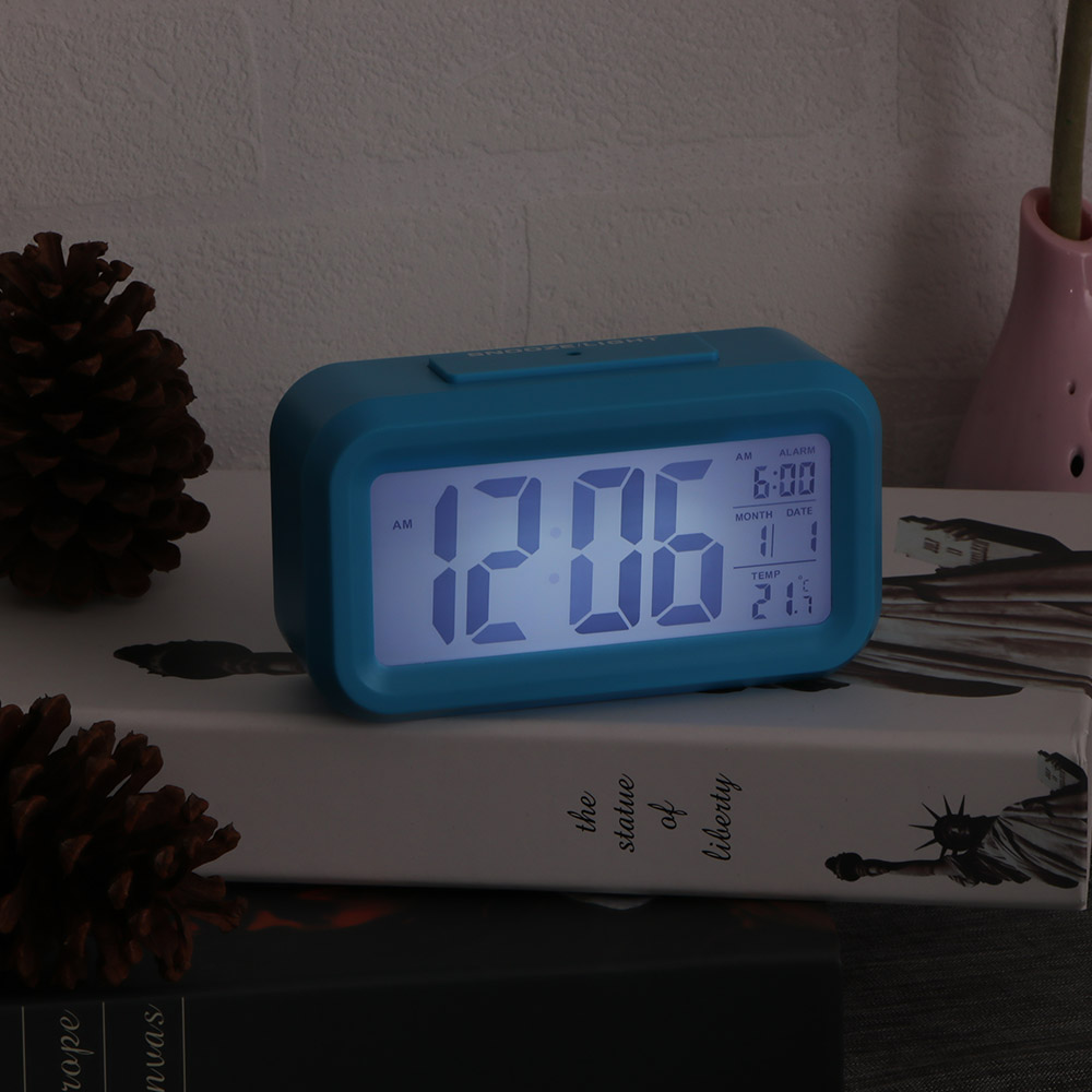 Alarm Clock Large LED Nightlight Sensor Snooze Mute Calendar Table Desktop Electronic led clocks Digital Desk clock
