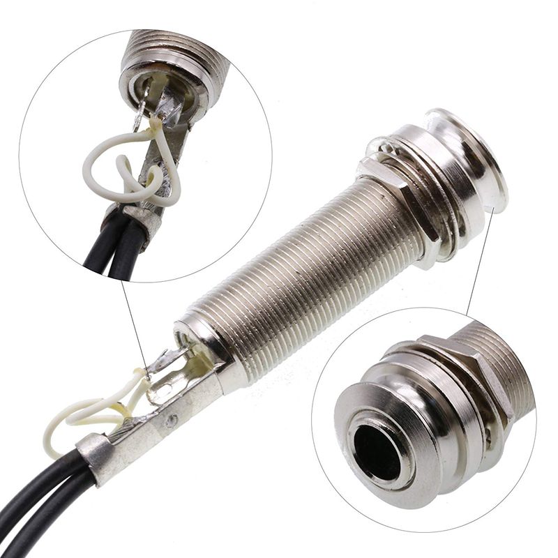 21-INCHES Wire Length 1/4 Inch Output Jack 2 In 1 Piezo Pickup Disc Transducer for Guitar Violin Ukulele Mandolin Banjo Cello(wi