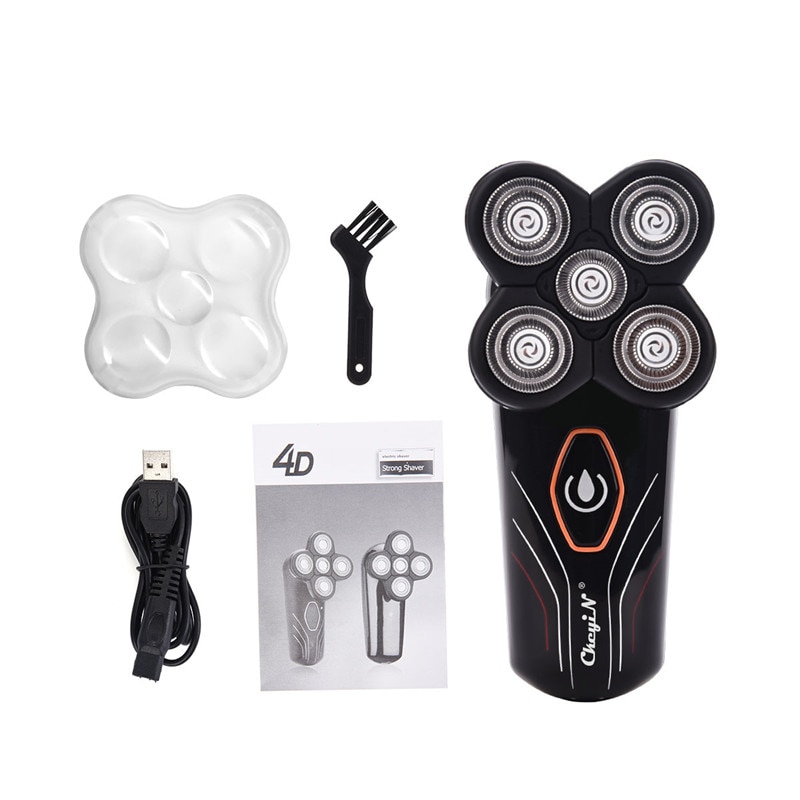 Waterproof Rechargeable Electric Shaver 5D Floating Head Shaving Machine Waterproof Electric Shavers for Body Washing Trimmer