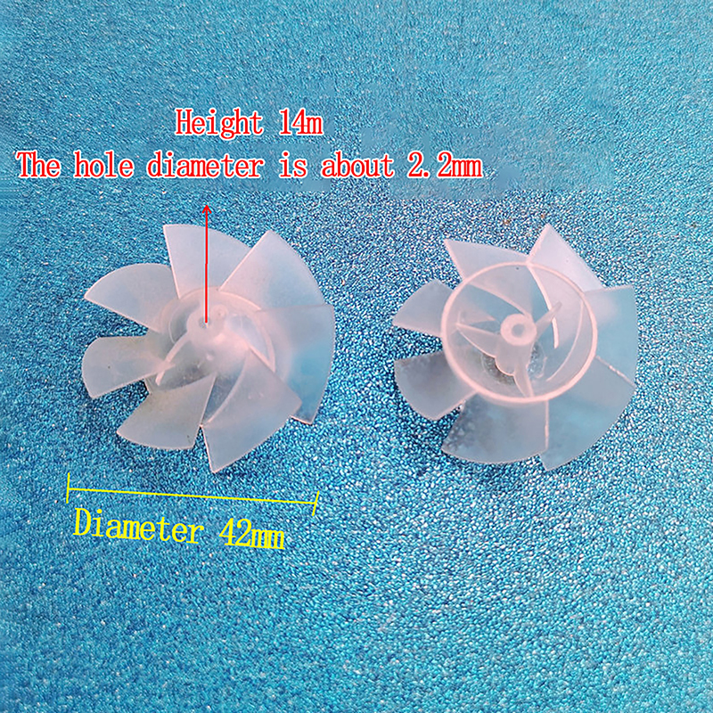 Transparent Plastic Fan Blades Hair Dryer Universal High-power Motor Fan 7 Blades Fan Blade Replacement 35mm/42mm/50mm/65mm: Silver