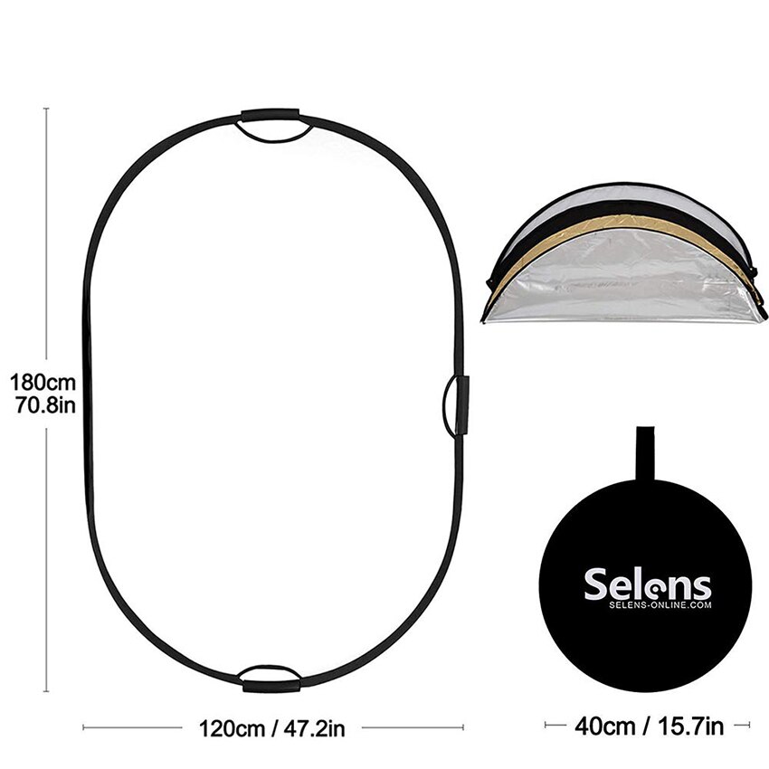 Selens Magnetic Background Holder For Photography – Portable Reflector Disc & Film Holder Adapter