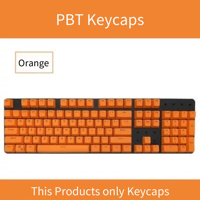 Trasmissione Della Luce PBT Keycap 87/104 Keycap Cherry MX Interruttore Personalità Keycap Per Tastiera Meccanica: Orange