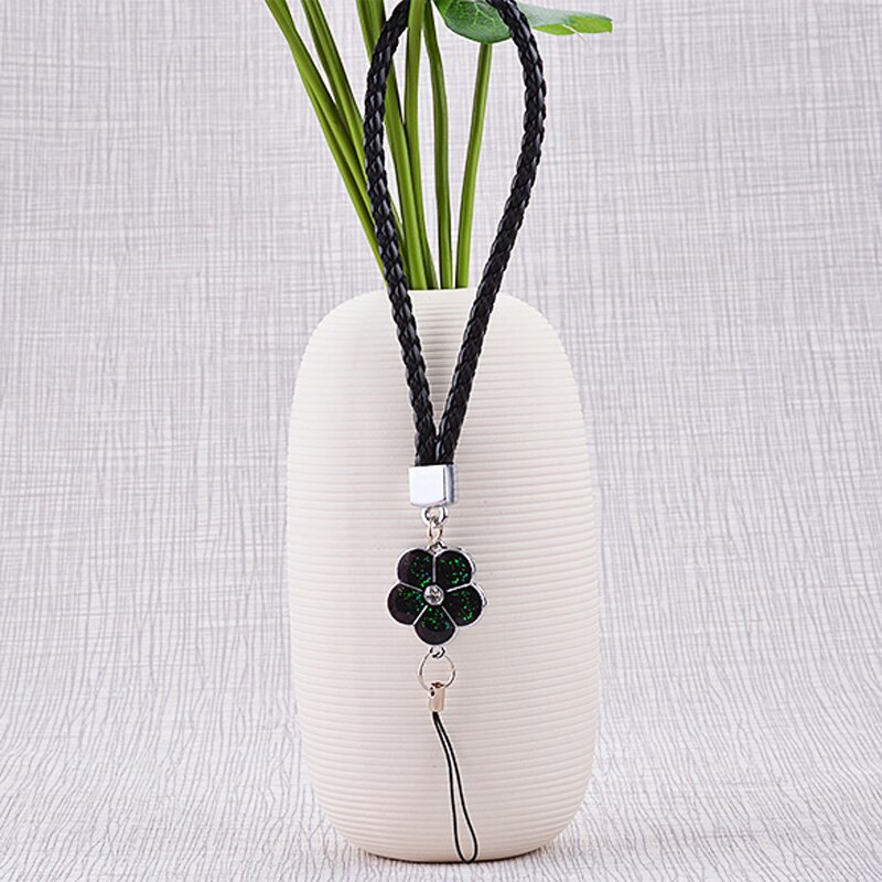 10 Colors Phone Braided Lanyard for Keys ID card USB stick Cell Phone Strap flower Weave rope Non-slip Short Lanyards Universal