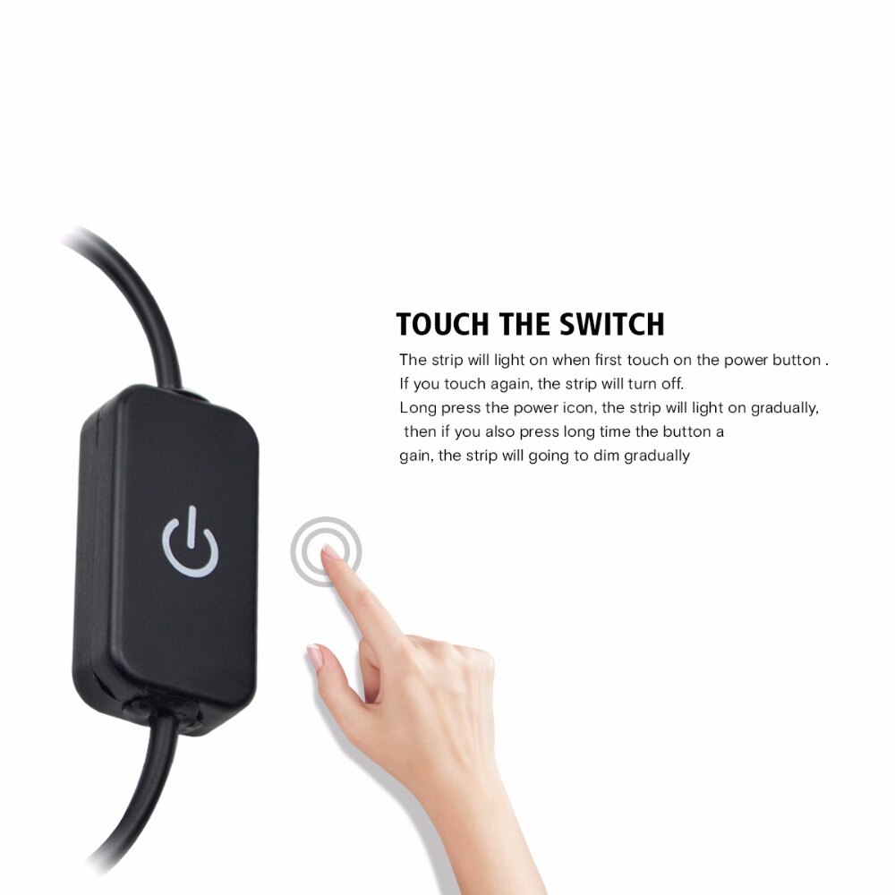 Touch Sensor switch LED dimmer 12v Brightness Stepless Dimmable ON/OFF Controller For LED Strip Light