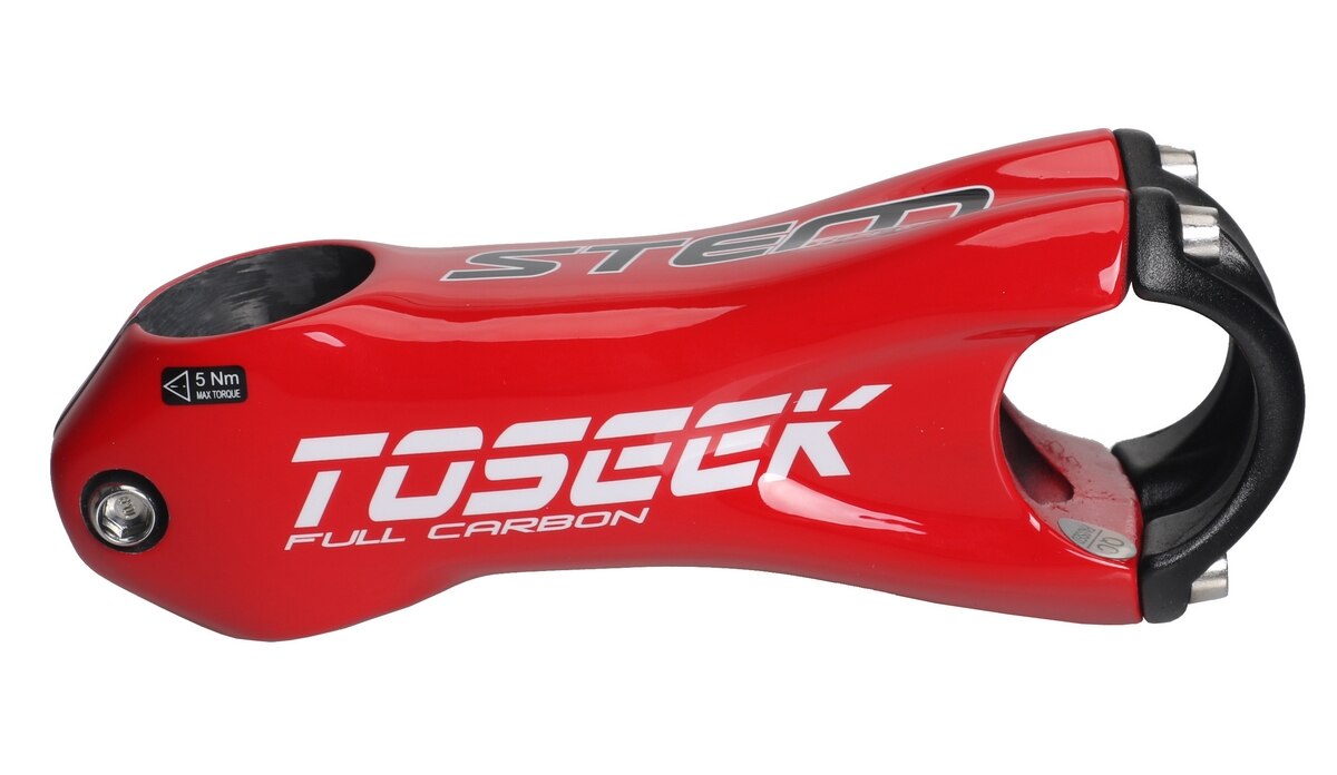 TOSEEK – tige de vélo en Fiber de carbone à 10 degrés, guidon/fourche de vélo de route, diamètre 31.8/28.6mm, 3 couleurs: red 100