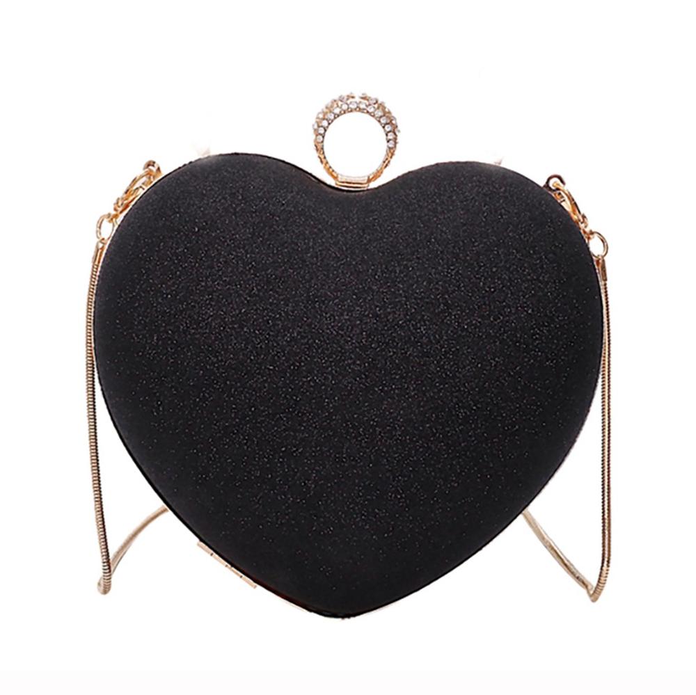 Dames dames meisjes hart bling schouderketting hart portemonnee dames crossbody mini kleine handtas tassen roze: A