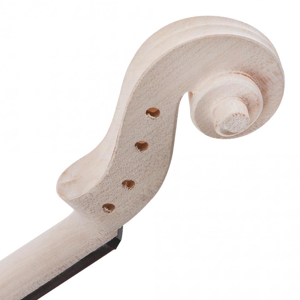 4/4 Size Maple Violin Ebony Fingerboard Violin DIY Kits with Hand Carved Scroll Musical Instrument Parts Accessories