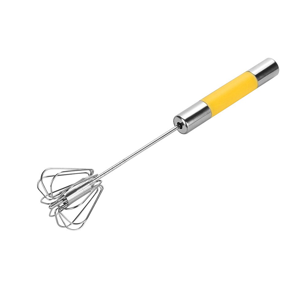 Metal Stainless Steel Egg Tools Semi-Automatic Whisk Mixer Balloon Egg Milk Beater Cooking Tool Kitchen Accessories: Default Title