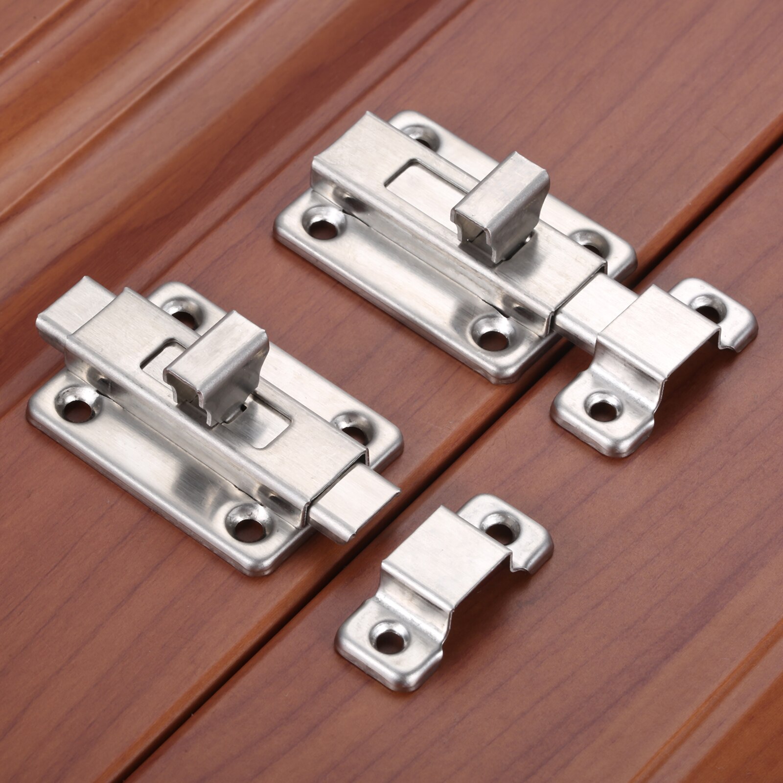 2Pcs 2/3/4 Inch Stainless Steel Small Latches Buckles Sliding Lock Barrel Bolt Security Anti-Theft Door Deduction Door Bolts