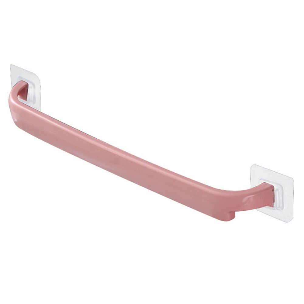 Soporte de plástico autoadhesivo para toallas estante Adhesivo de pared para colgar toallas de cocina, colgante para papel higiénico: pink