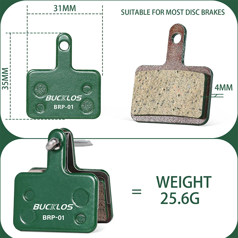 Plaquettes de frein à disque hybrides en céramique pour vélo de route de montagne, pièce de disque, BUCKKubMTB, WinterMANO MT200 B01S B05S
