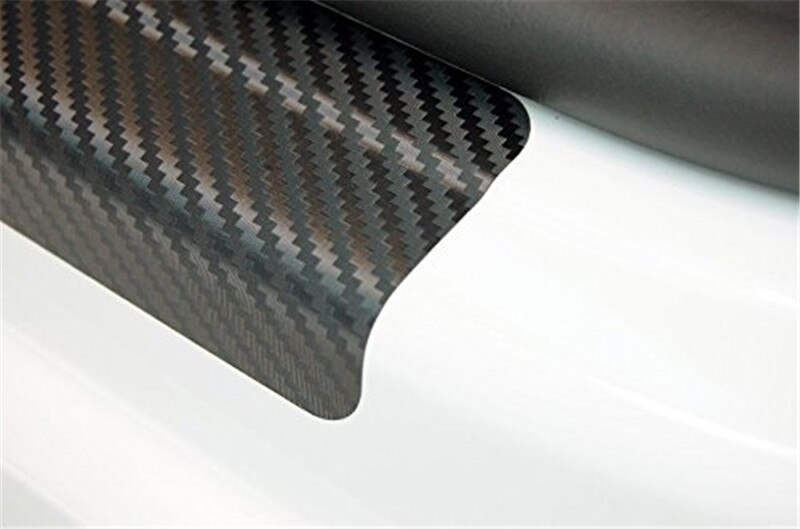 Anti Scratch Sticker Plaat Cover Auto Accessoriesb Carbon Fiber Voor Alle Zwart 4 Stuks Per Set Dorpel Deur