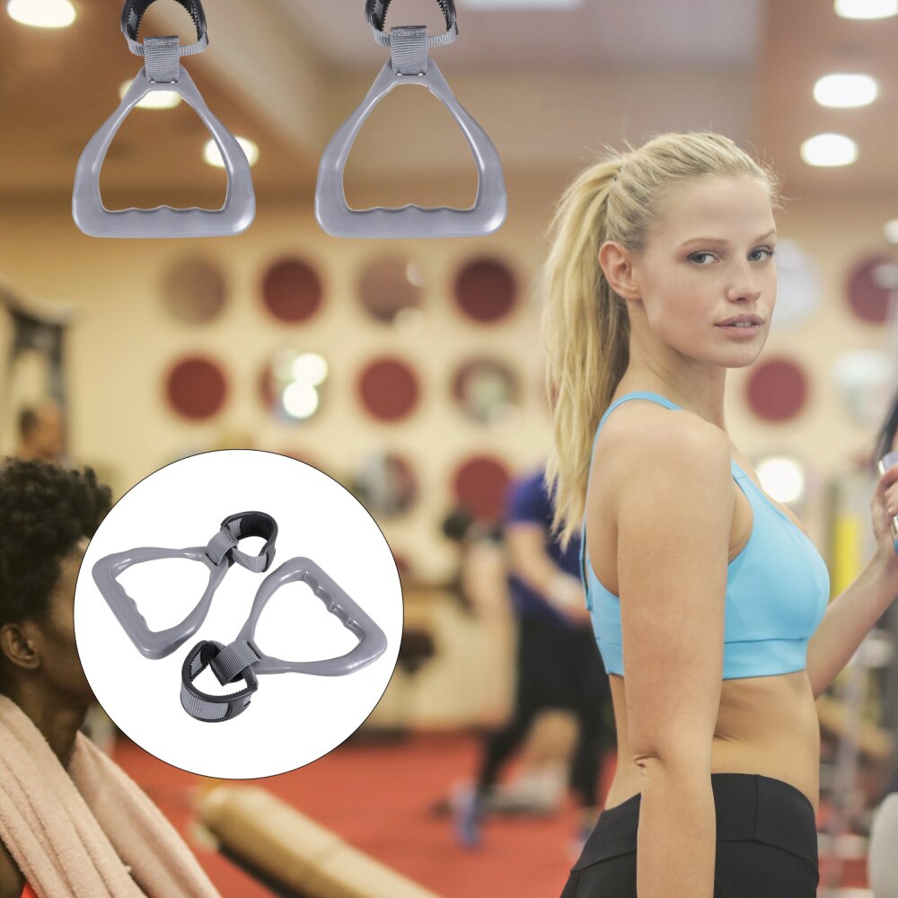 1 Pair Fitness Handles Exercise Handle Grip Handles Training Stretch Ring