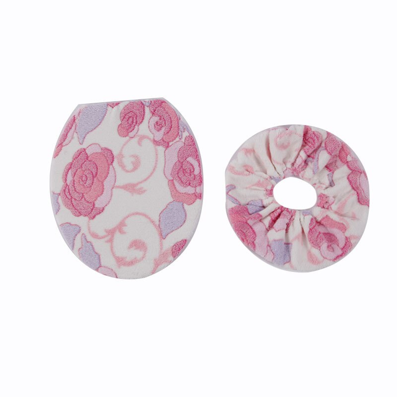 Twee Stukken Sets Katoen Linter Toilet Seat Cover en Tapijt Washroom Set decoratieve wc stoelhoezen deksels Promoties: AE