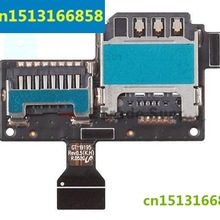 10 unids/lote para Samsung Galaxy S4 Mini LTE i9195 i9190 tarjeta SIM y tarjeta SD lector titular póngase en contacto con Flex Cable