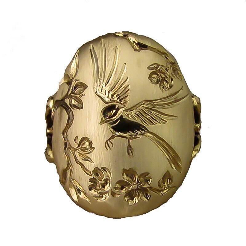 Natur schlucken Wilden Ring VöGel aufbringen Gold Farbe Ring Frühling Symbol Bild Lifeful Schmuck Für Mädchen Freund