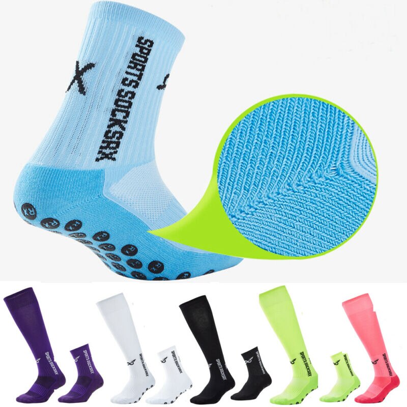 Unisex Sports Sock 1Pair Anti Slip Soccer Cotton Football Running Socks Short/Long Absorb Sweat Sock