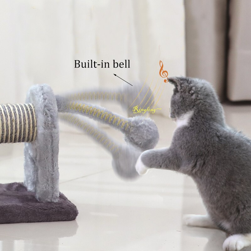 Cat Scratching Post for Cats Elephant Shaped Cat Scratcher Board with Sisal Bells for Protecting Cat Furniture Cat Toys Cat Tree
