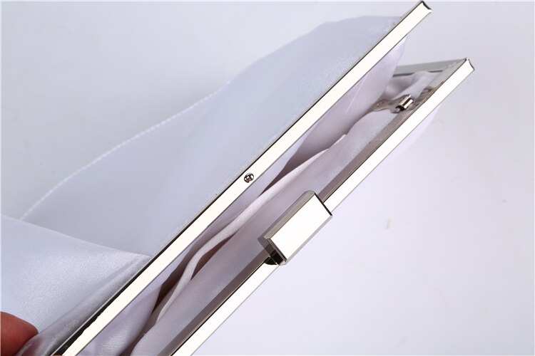 Party Avondtasje Mantian Geplooide Clutch Wedding Party Purse Avondtasje Zwart Wit Handtas 273