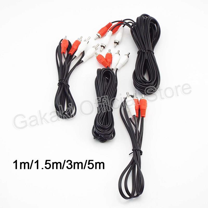 Câble Audio stéréo double RCA mâle vers 2 RCA mâle, câble AV pour DVD TV CD amplificateur de son