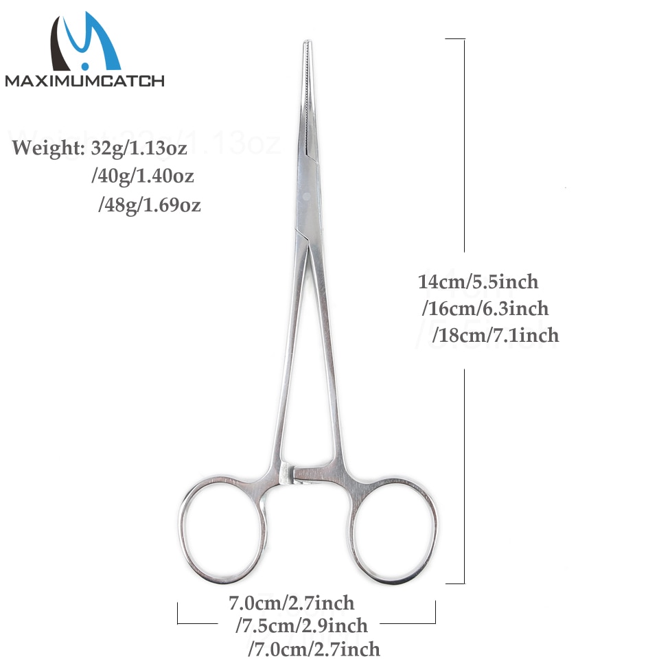 Maximumcatch 14cm 16cm 18cm Fishing Accessory Curved Hemostats Fly Fishing Forceps